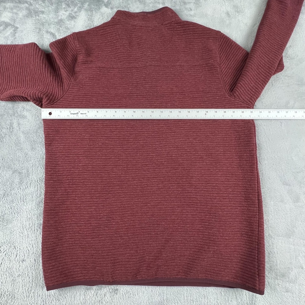 Gerry Sweatshirt Mens XL Red Snap Henley Mock Neck Lined Pockets Pullover Fleece - Picture 10 of 14